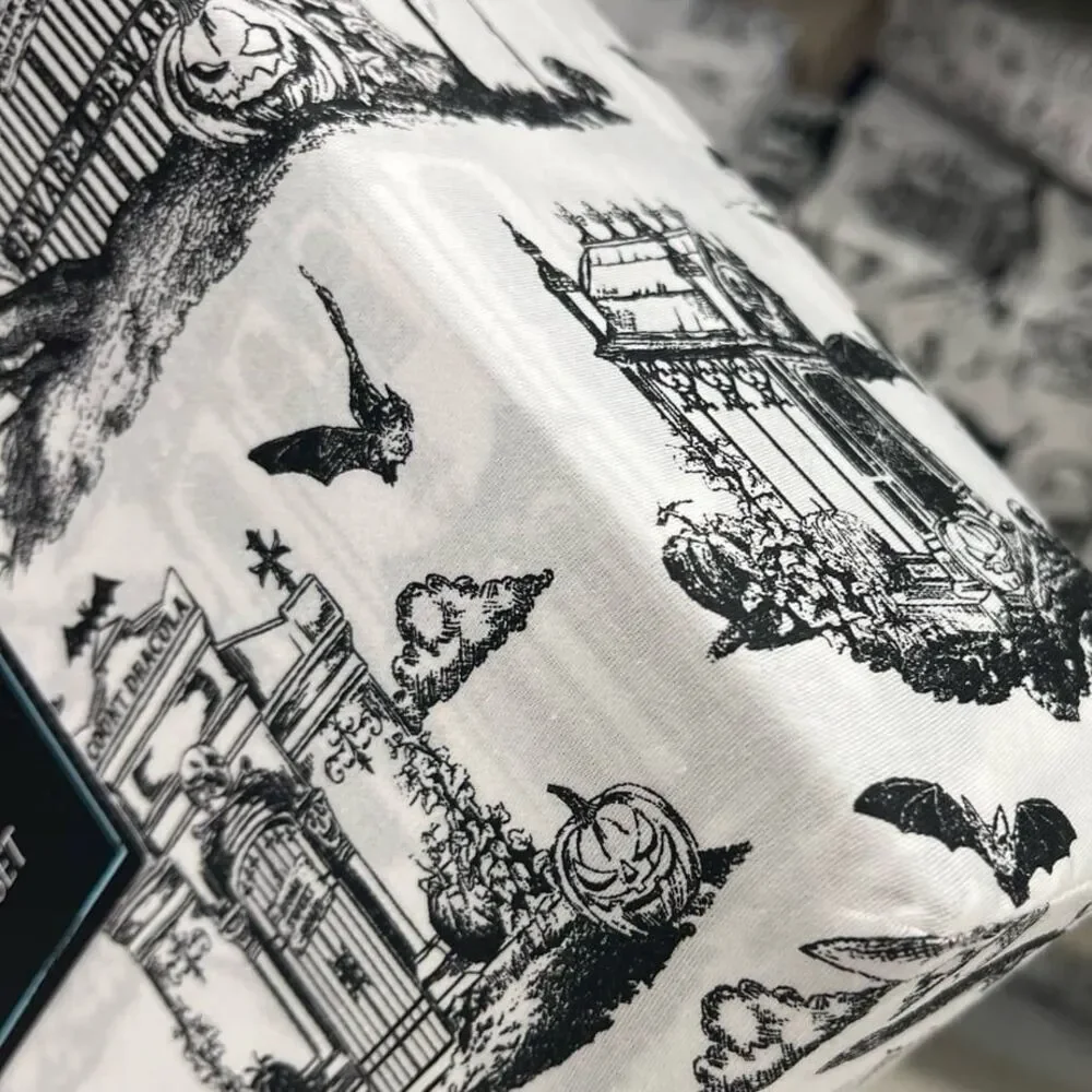 Cynthia Rowley Halloween Haunted House Bat Pumpkin Toile Sheet Set (Queen)